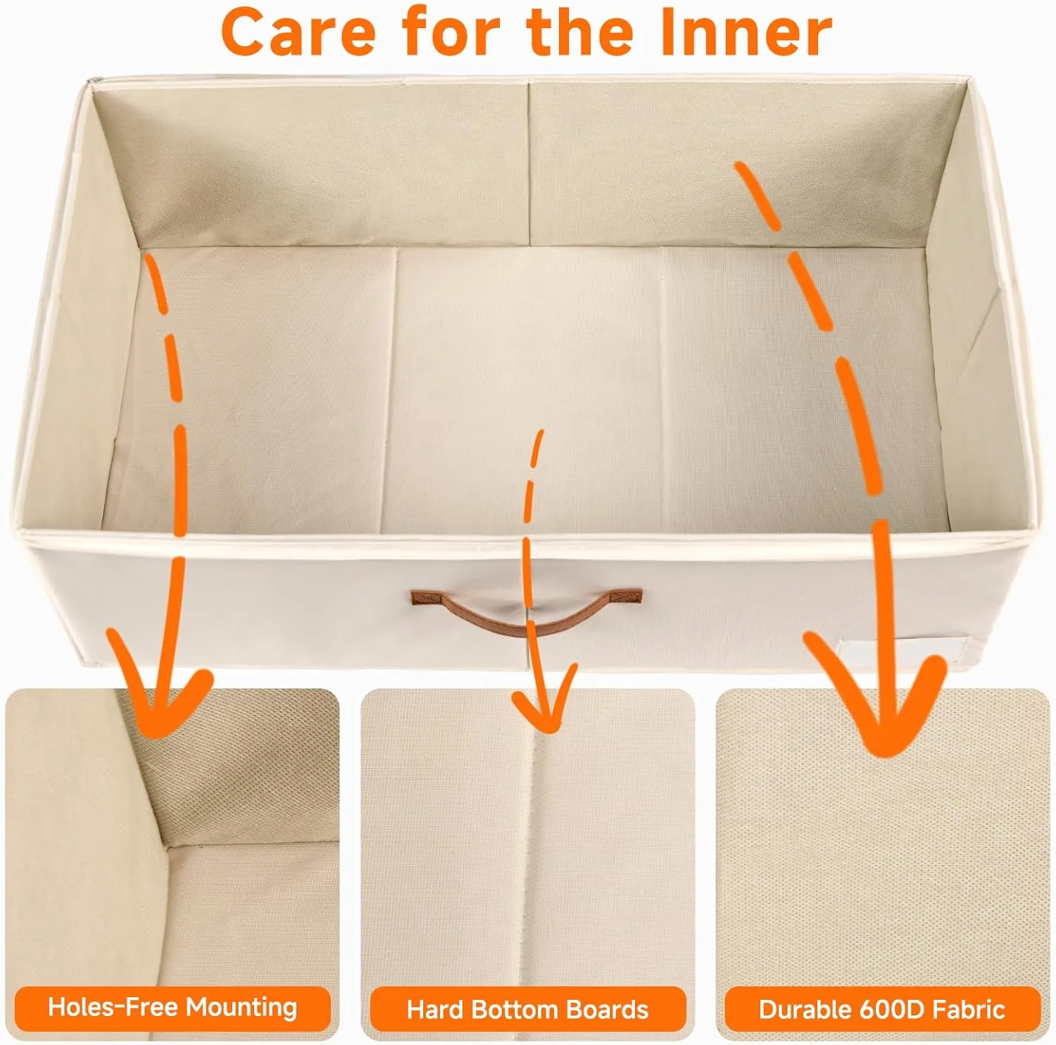 60L Large Under Bed Storage with Wheels Pack of 2, Underbed Shoe Container Bin with Clear Lid Cover, 10.5 Inches Rolling Under Bed Drawer Storage Bag Basket for Boots Quilt Sweater - White