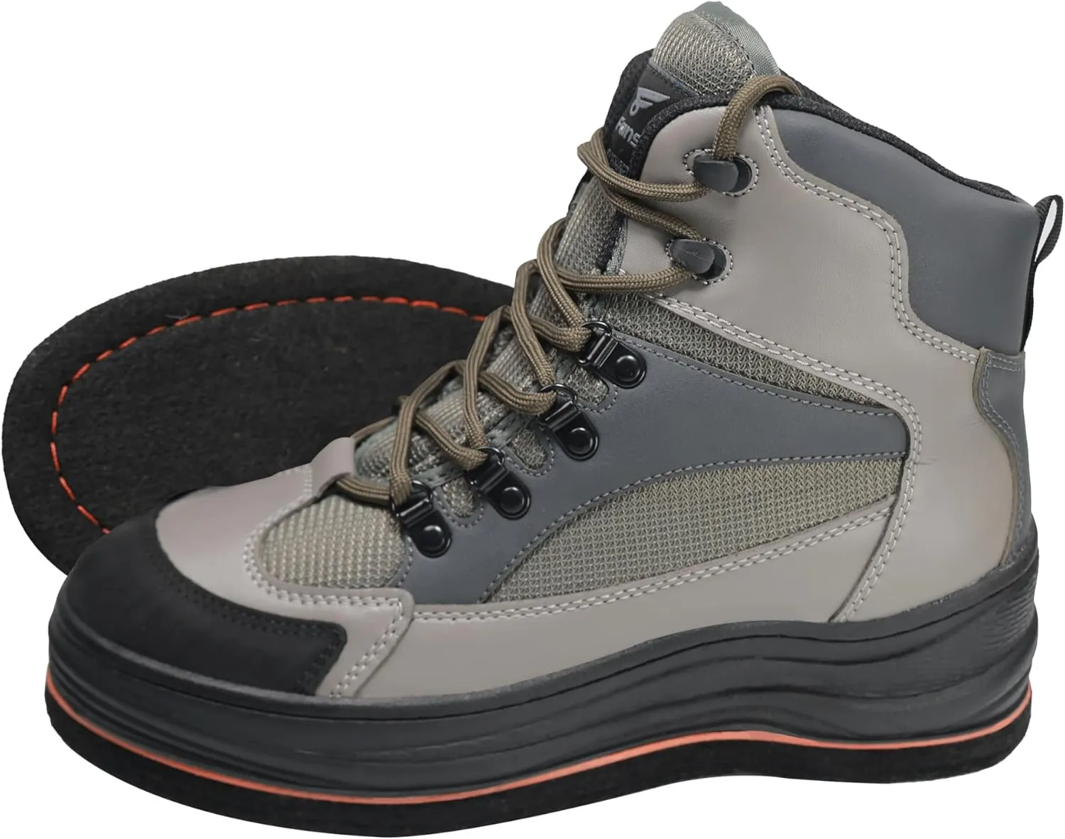8 Fans Men's Wading Boots Non-Slip Felt Sole, Superior Comfort for Anglers, Perfect for Fly Fishing