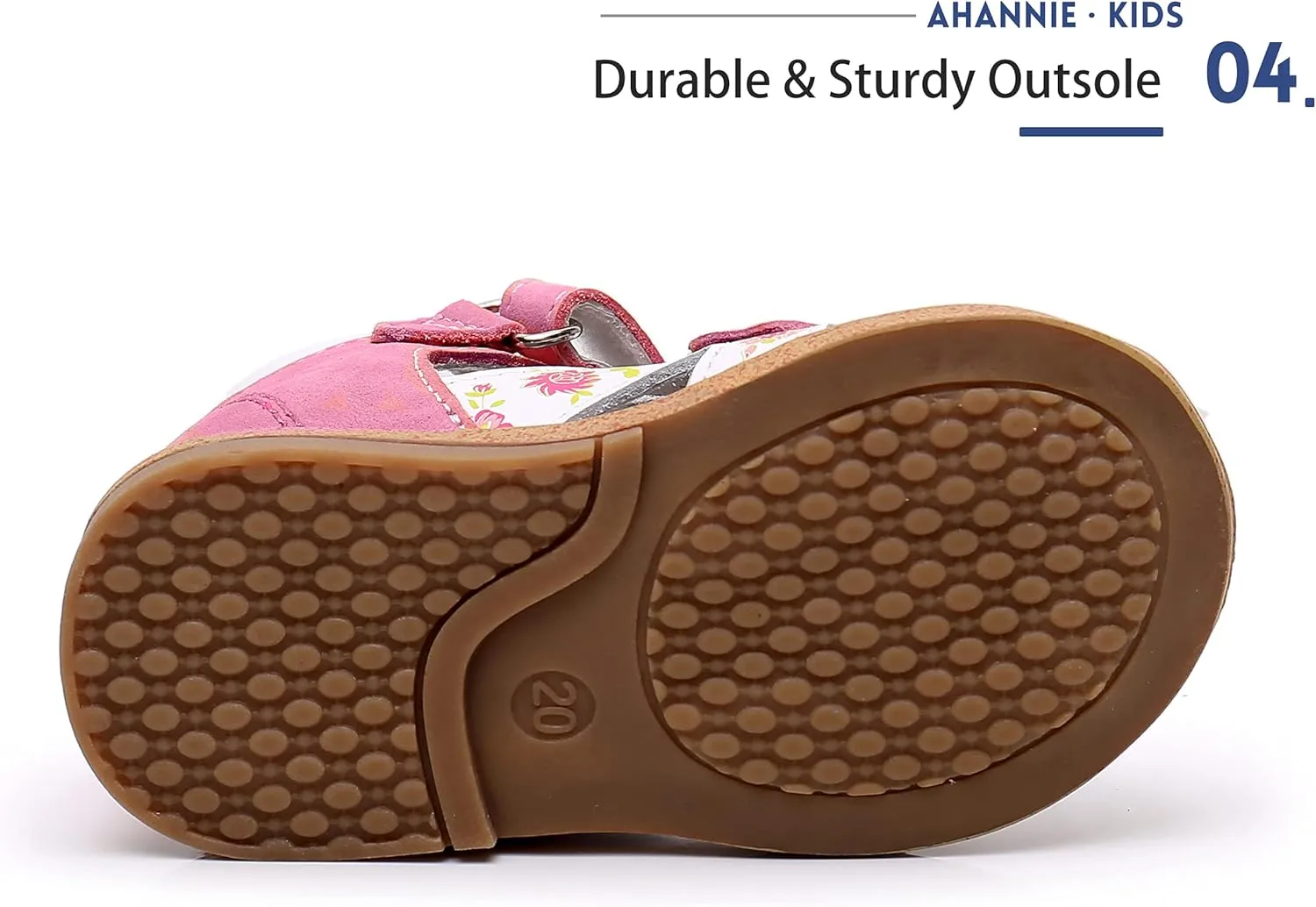 Ahannie Boys Girls Sandals for Toddler & Little Kids Closed Toe Summer Shoes with Hook Loop