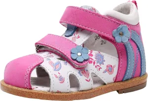 Ahannie Boys Girls Sandals for Toddler & Little Kids Closed Toe Summer Shoes with Hook Loop