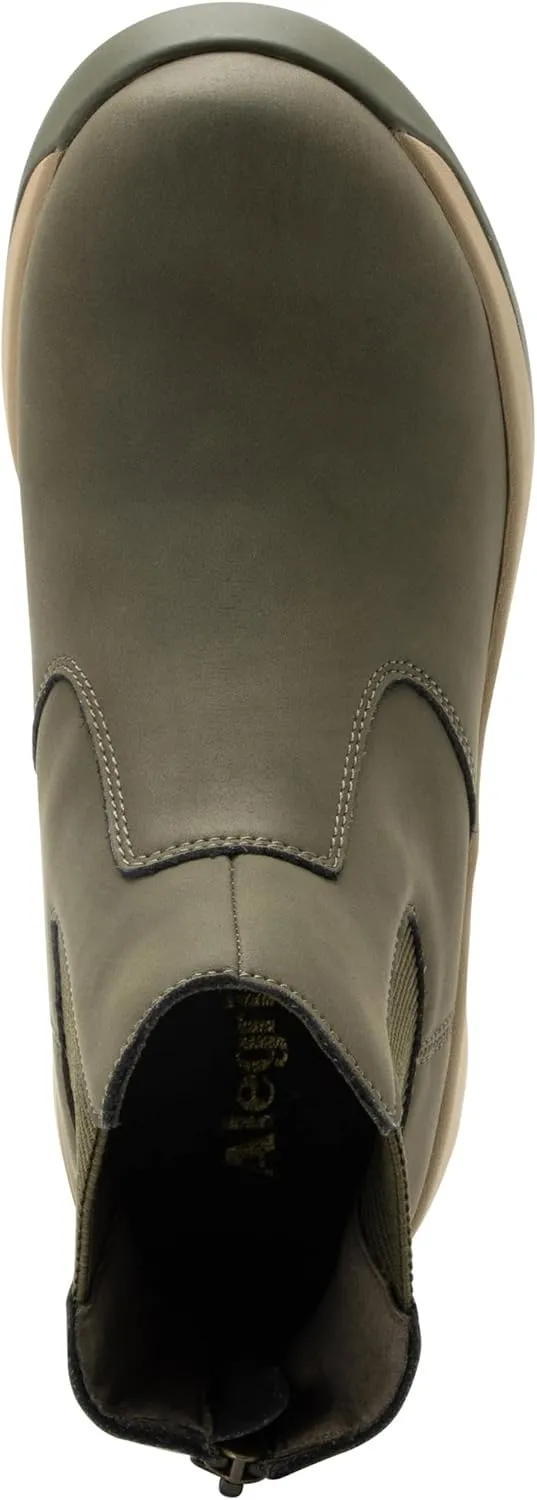 Alegria Womens Frankie Pull On Ankle Leather Chelsea Boot With Heel Zipper