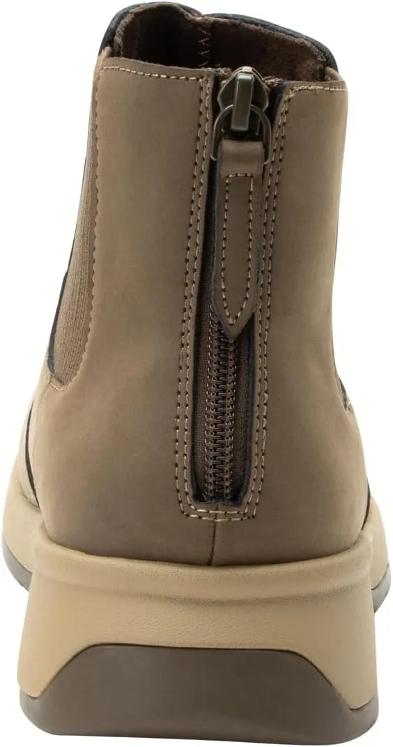 Alegria Womens Frankie Pull On Ankle Leather Chelsea Boot With Heel Zipper