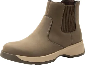 Alegria Womens Frankie Pull On Ankle Leather Chelsea Boot With Heel Zipper