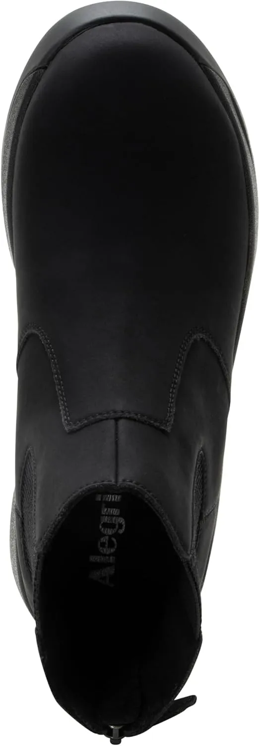 Alegria Womens Frankie Pull On Ankle Leather Chelsea Boot With Heel Zipper