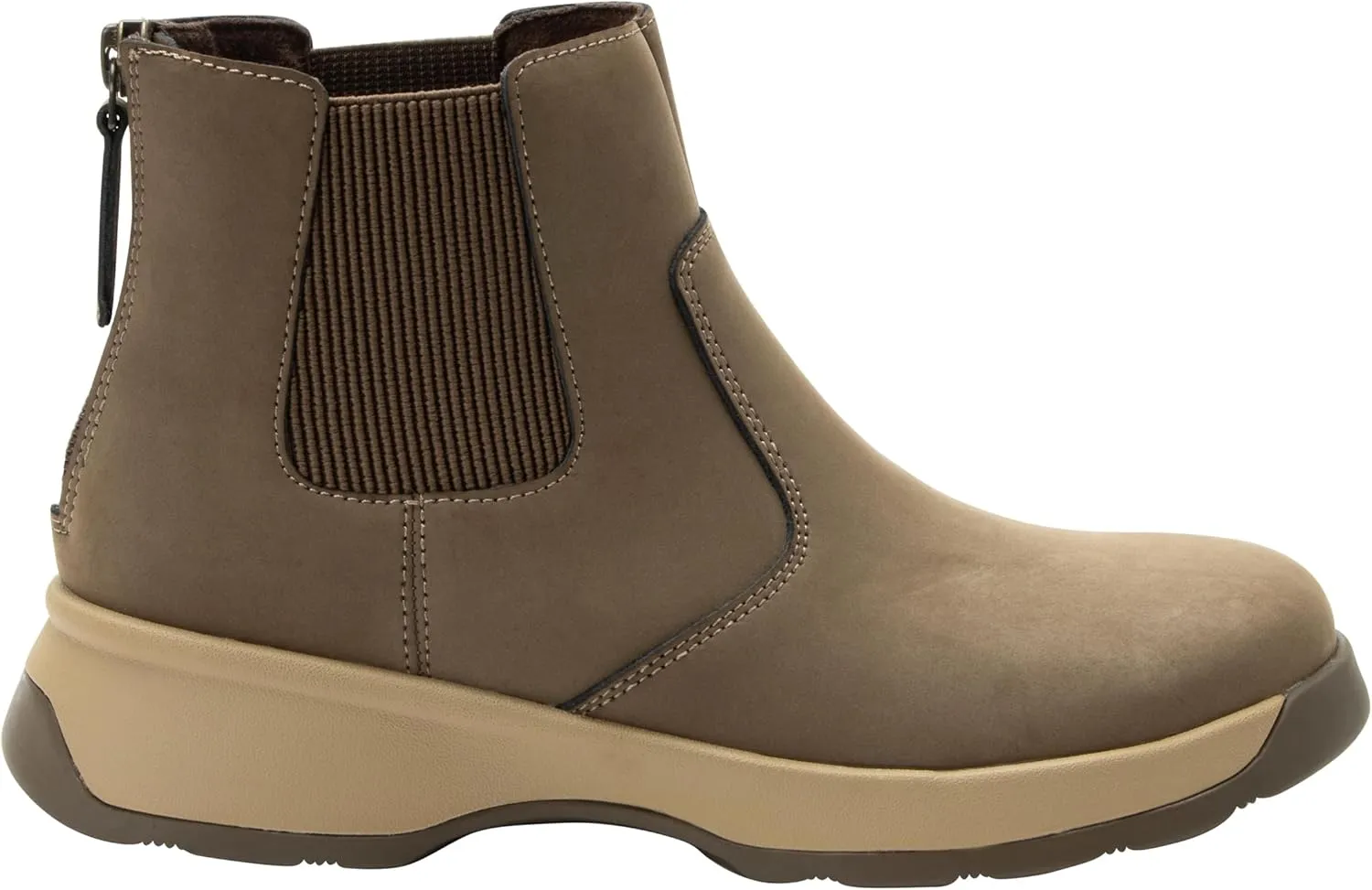Alegria Womens Frankie Pull On Ankle Leather Chelsea Boot With Heel Zipper