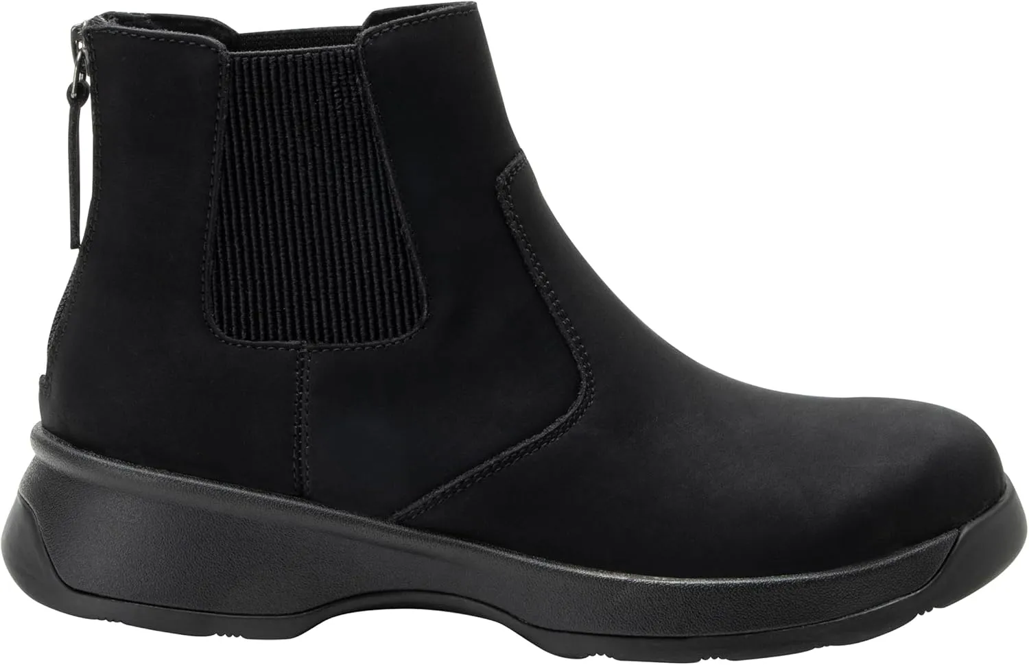 Alegria Womens Frankie Pull On Ankle Leather Chelsea Boot With Heel Zipper