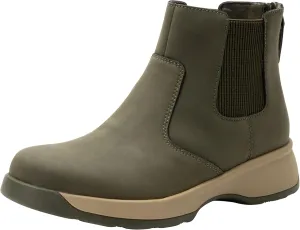 Alegria Womens Frankie Pull On Ankle Leather Chelsea Boot With Heel Zipper
