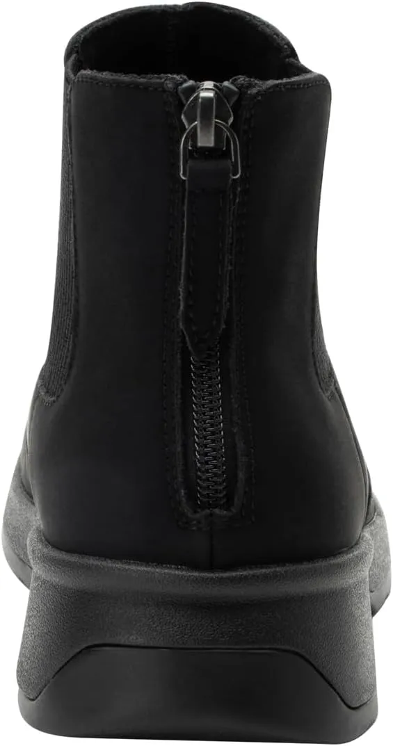 Alegria Womens Frankie Pull On Ankle Leather Chelsea Boot With Heel Zipper