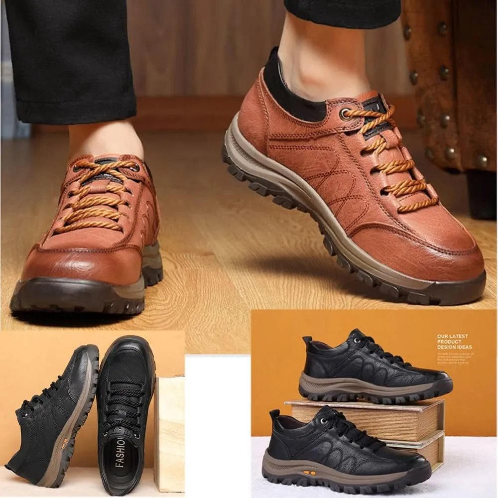 AngryMonkey Men Hiking Shoes Arch Support Anti-Fatigue Anti Slip Shock-Absorbing Outdoor Snow Warm Running Boots,Large Sizes 6 to 13