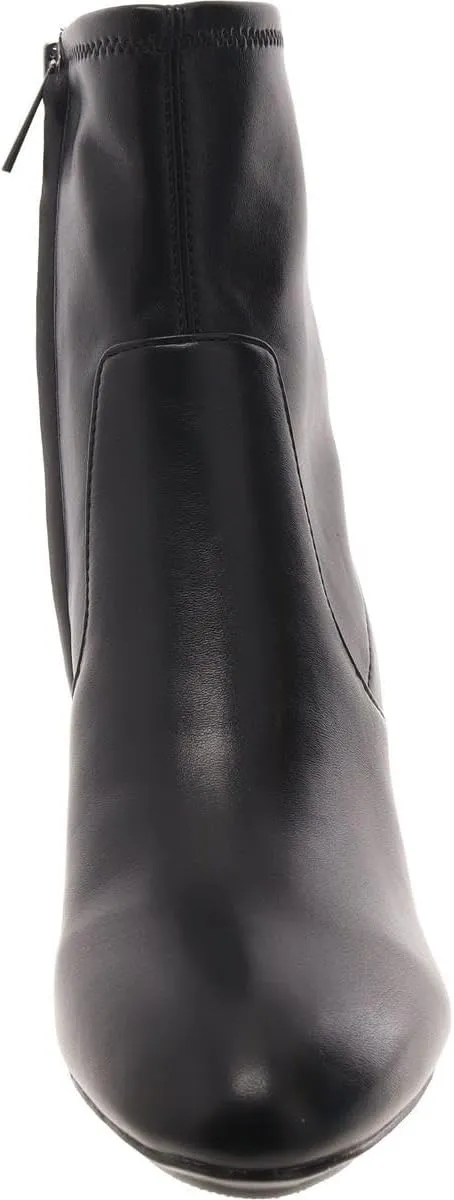 Anne Klein Womens City Faux Leather Zipper Ankle Boots