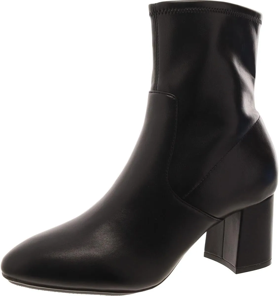 Anne Klein Womens City Faux Leather Zipper Ankle Boots