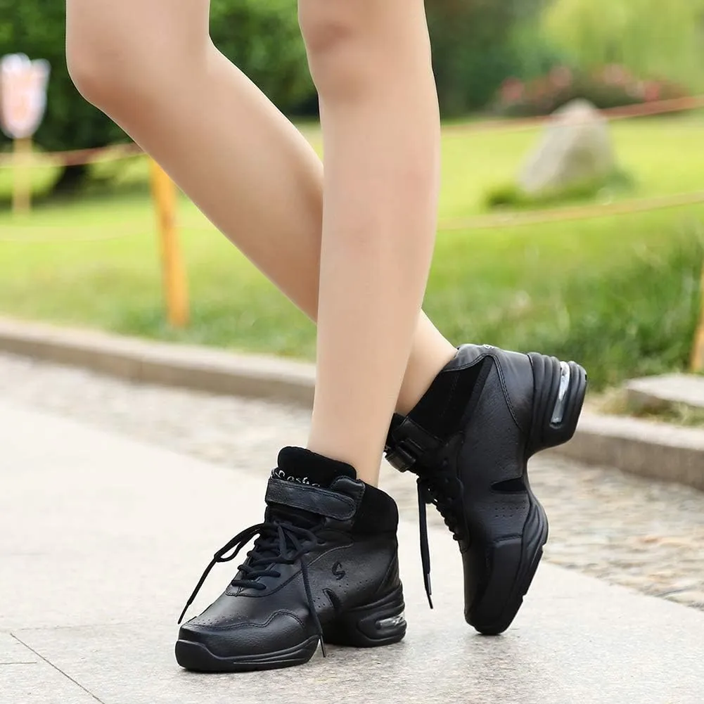 AOQUNFS Women's Jazz Dance Sneakers Lace-up Walking Dance Shoes,Model B51