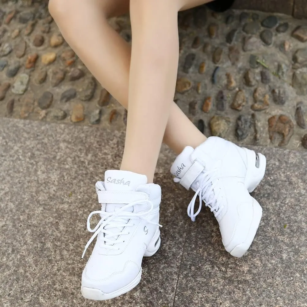 AOQUNFS Women's Jazz Dance Sneakers Lace-up Walking Dance Shoes,Model B51