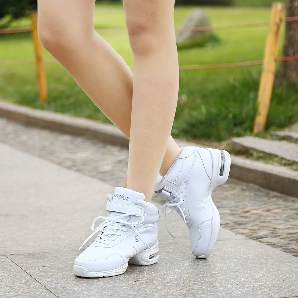 AOQUNFS Women's Jazz Dance Sneakers Lace-up Walking Dance Shoes,Model B51
