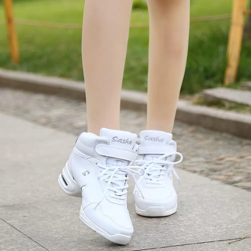 AOQUNFS Women's Jazz Dance Sneakers Lace-up Walking Dance Shoes,Model B51