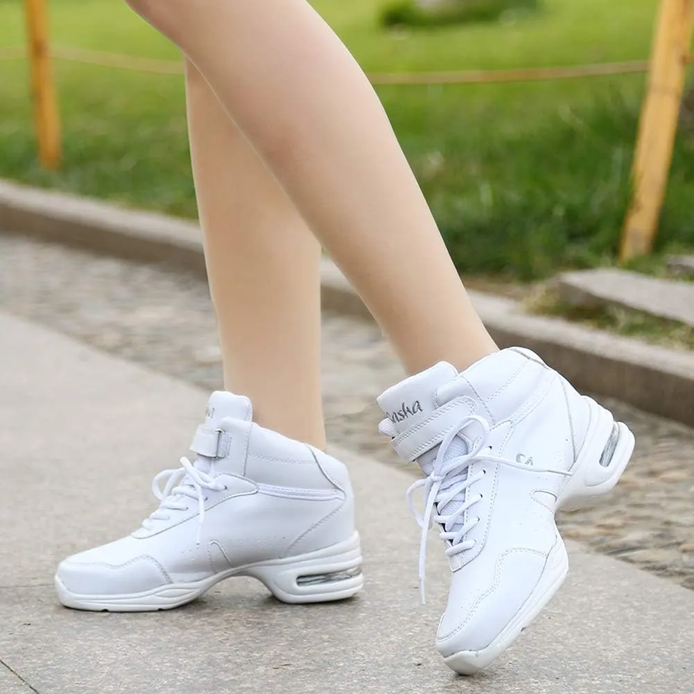 AOQUNFS Women's Jazz Dance Sneakers Lace-up Walking Dance Shoes,Model B51