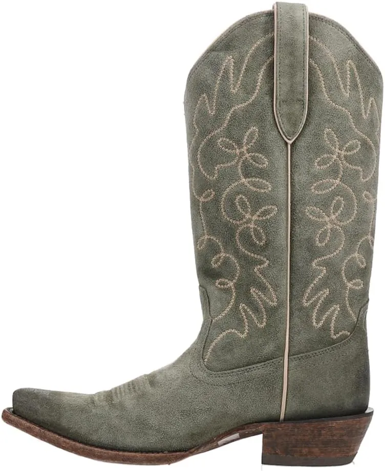 ARIAT Womens Jukebox Embroidered Snip Toe Casual Boots Mid Calf Low Heel 1-2" - Brown