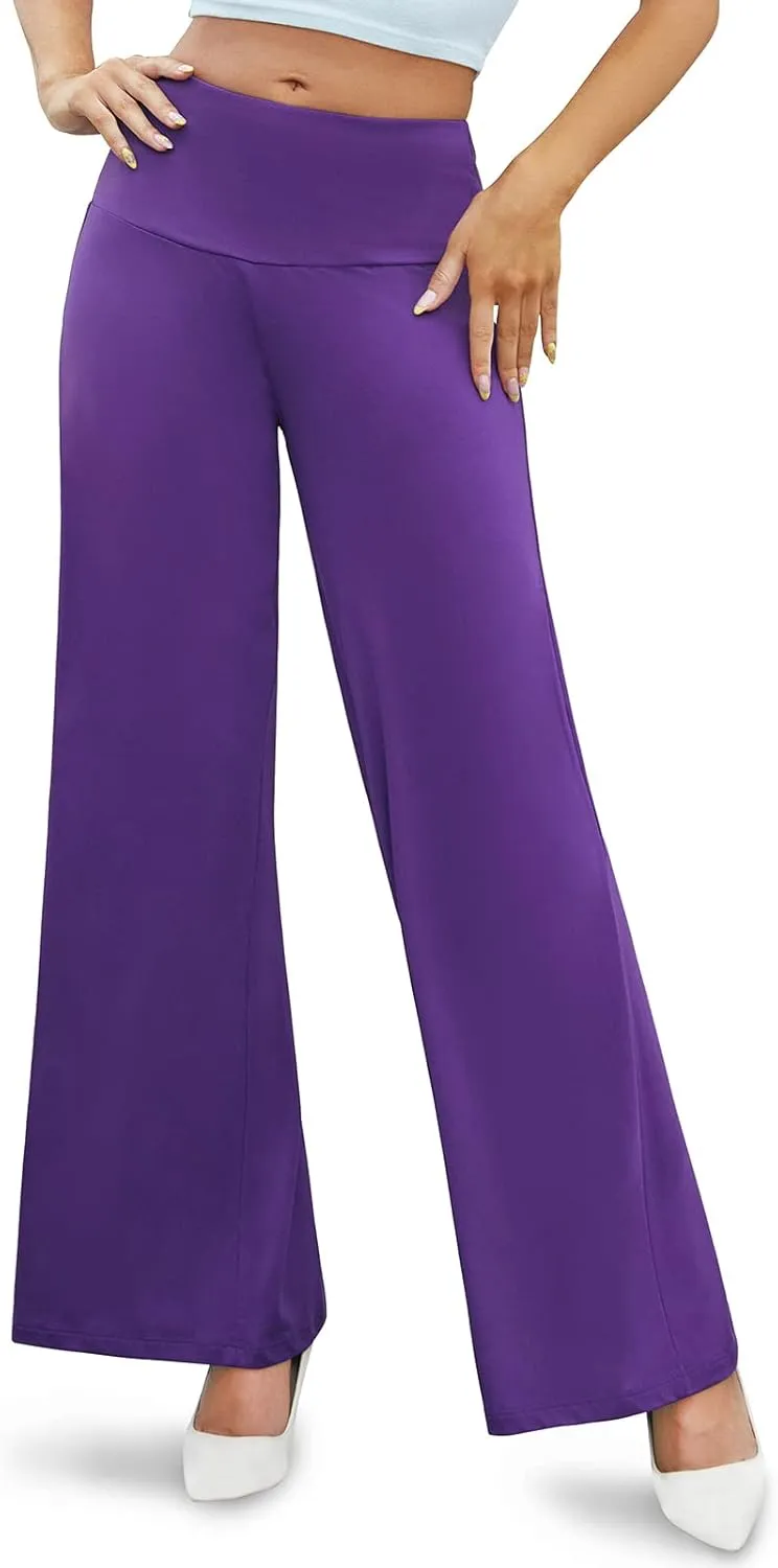 Arolina Women's Stretchy Wide Leg Palazzo Lounge Pants Casual Comfy High Waist Palazzo Pants