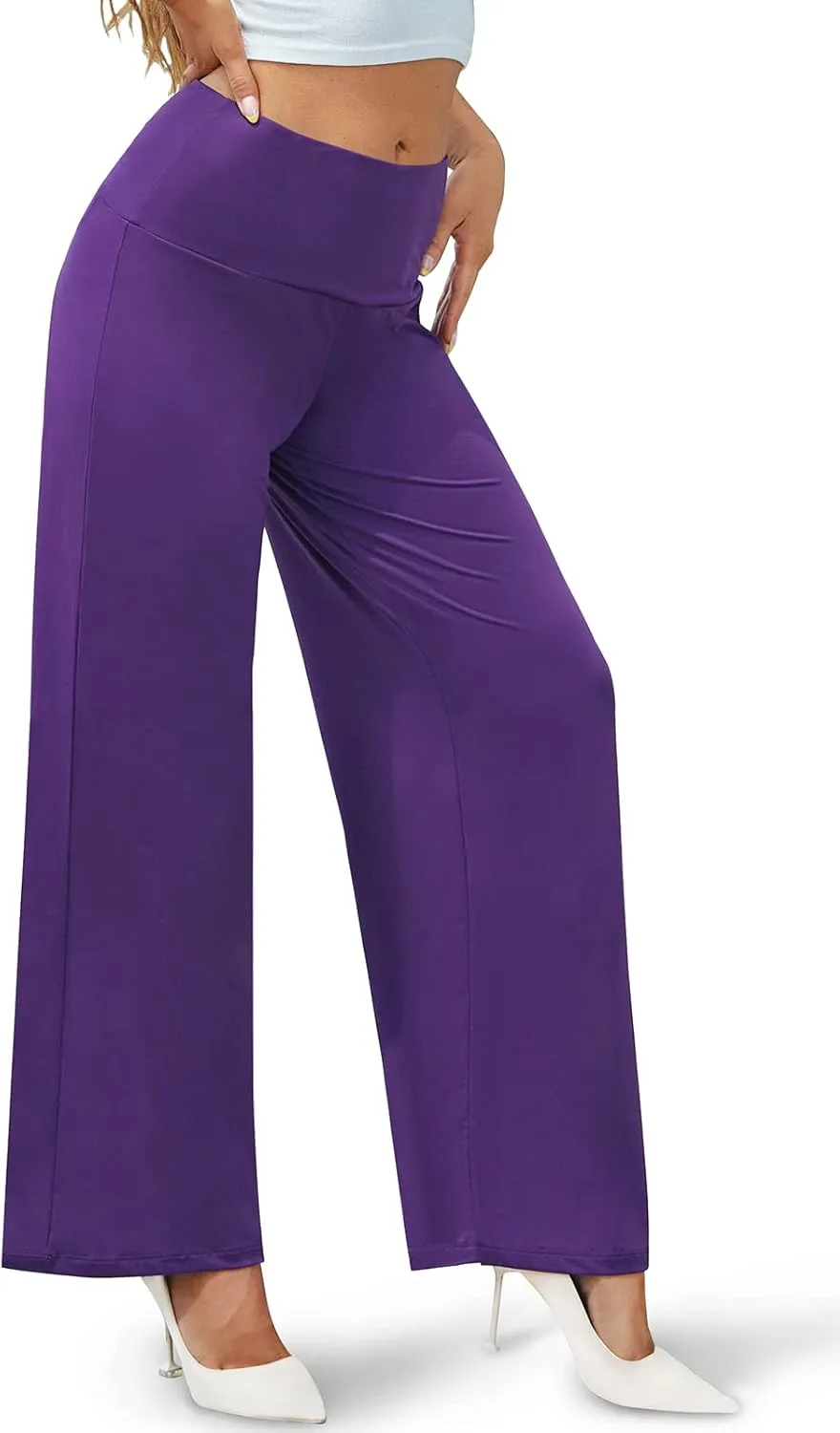 Arolina Women's Stretchy Wide Leg Palazzo Lounge Pants Casual Comfy High Waist Palazzo Pants