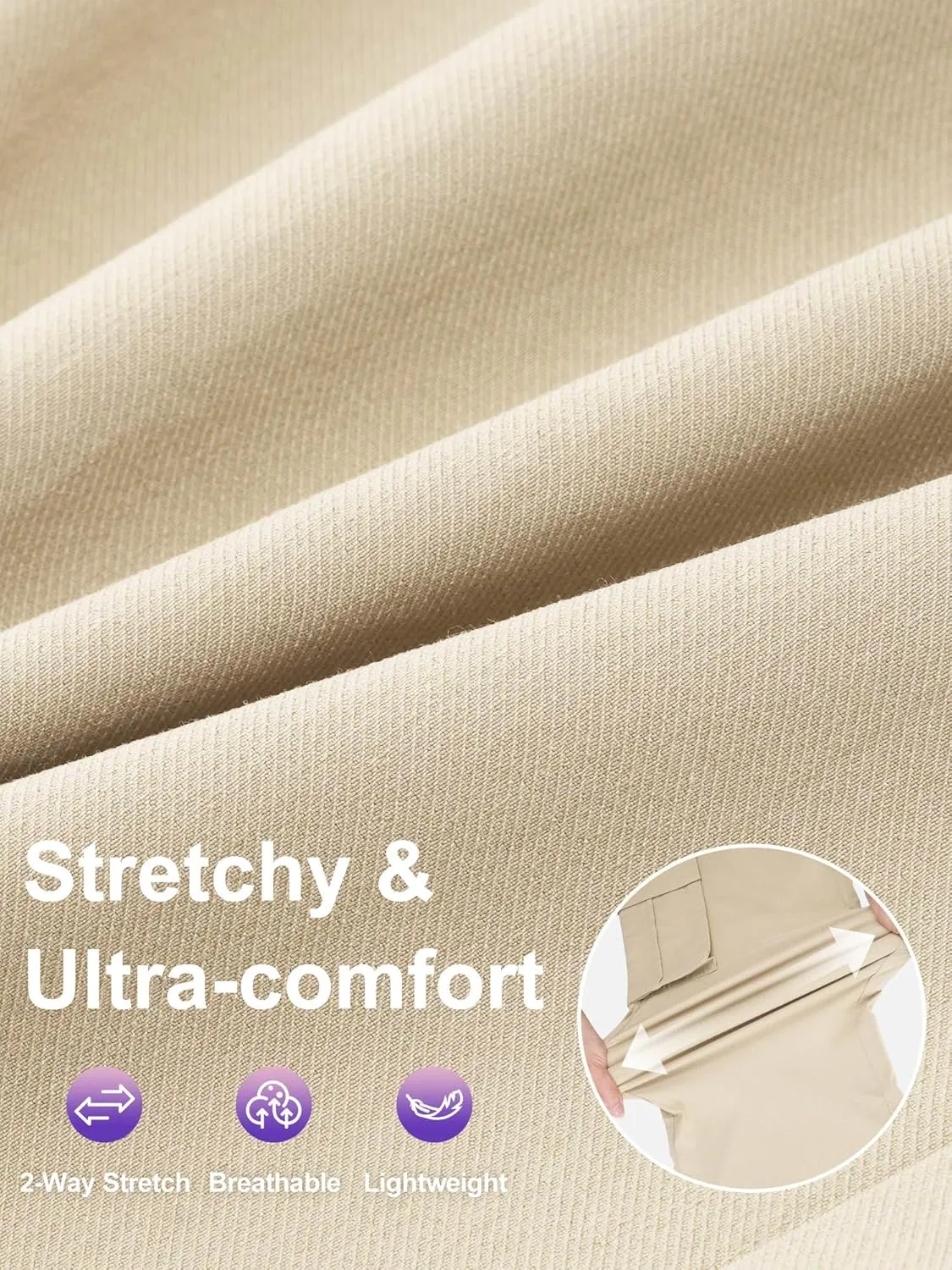 AVAMO Stretchy Cargo Pants for Women with Pockets High Waisted Baggy Wide Leg Y2K Lightweight Hiking Casual Streetwear