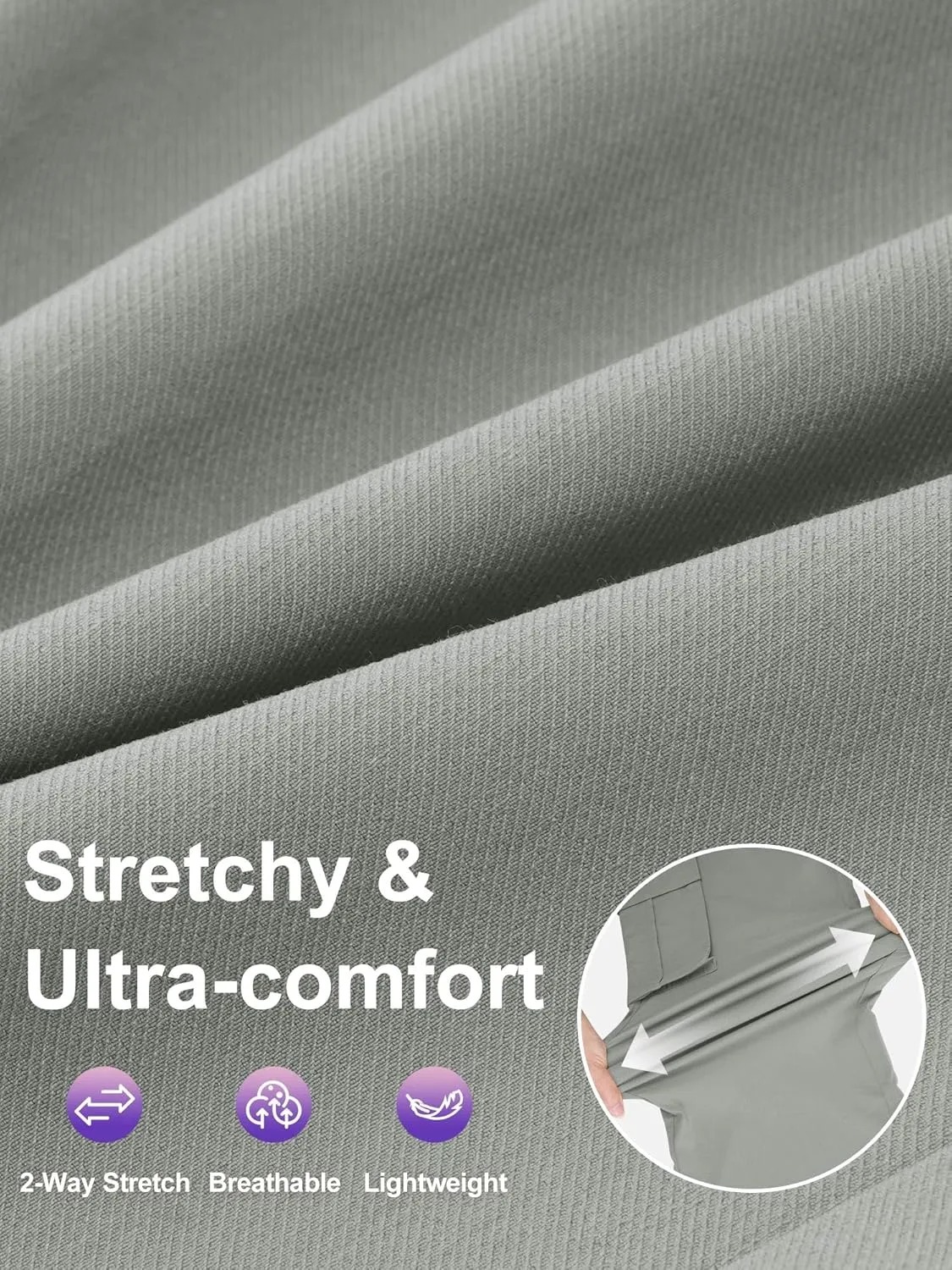 AVAMO Stretchy Cargo Pants for Women with Pockets High Waisted Baggy Wide Leg Y2K Lightweight Hiking Casual Streetwear