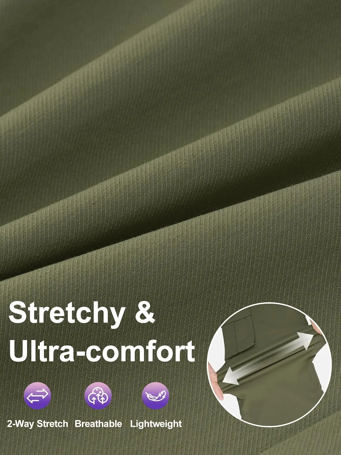 AVAMO Stretchy Cargo Pants for Women with Pockets High Waisted Baggy Wide Leg Y2K Lightweight Hiking Casual Streetwear