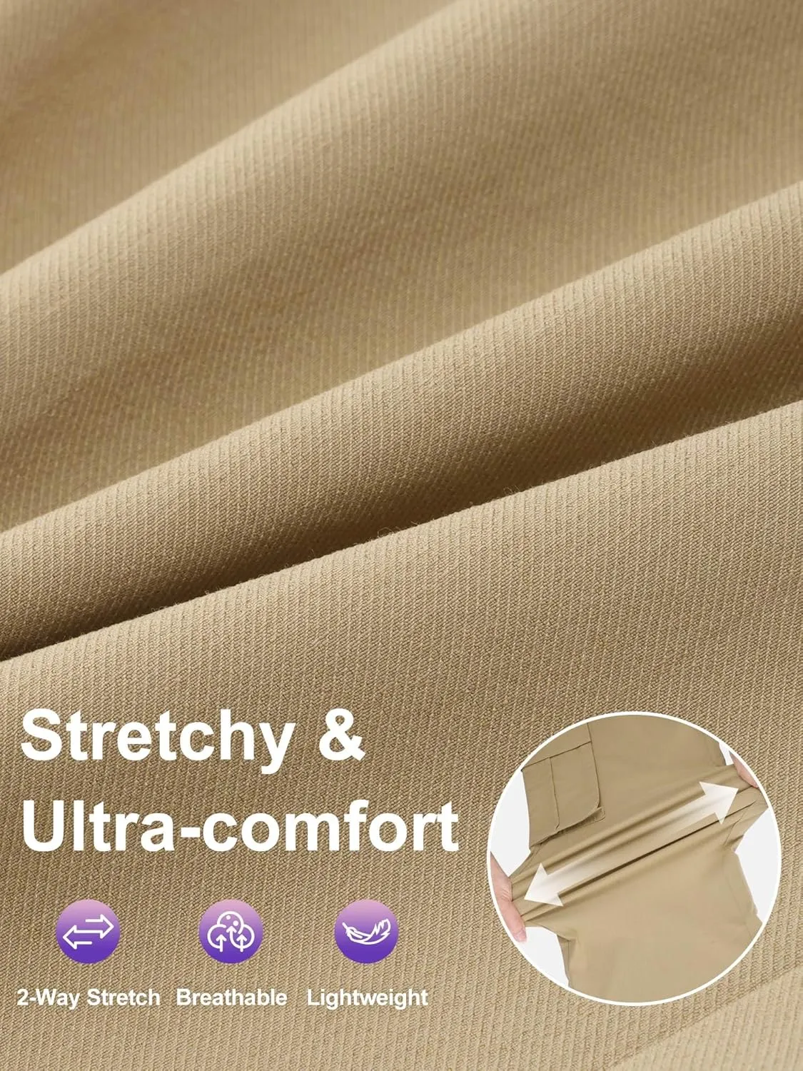 AVAMO Stretchy Cargo Pants for Women with Pockets High Waisted Baggy Wide Leg Y2K Lightweight Hiking Casual Streetwear