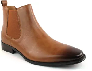 AZAR MAN Men's Chelsea Boots Genuine Leather Suede Dress Almond Toe