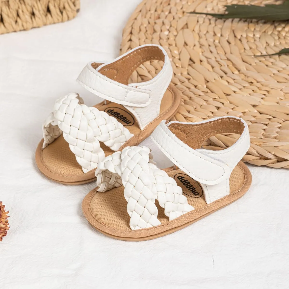Babelvit Infant Baby Girl Boy Sandals Comfort Premium Summer Outdoor Casual Beach Shoes with Flower Bowknot Anti Slip Rubber Sole Newborn Toddler Prewalker First Walking Shoes