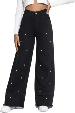 Baggy Jeans for Women Y2K Low Rise High Street Boyfriend Pants Vintage Teen Girls Hiphop Wide Leg Denim Trousers