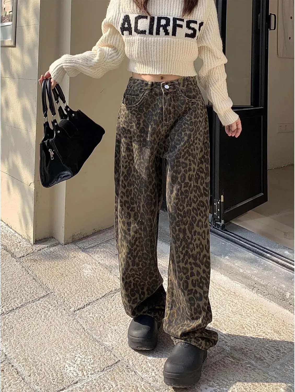 Baggy Jeans for Women Y2K Low Rise High Street Boyfriend Pants Vintage Teen Girls Hiphop Wide Leg Denim Trousers