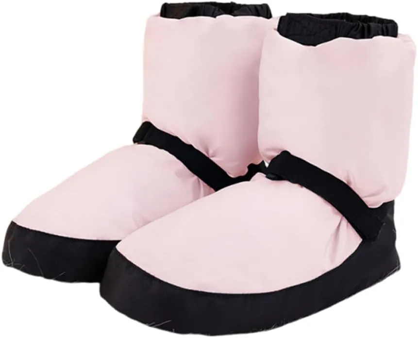 Ballet Warm Up Booties for Women, Flat Dance Shoes Ankle Boots with Strap