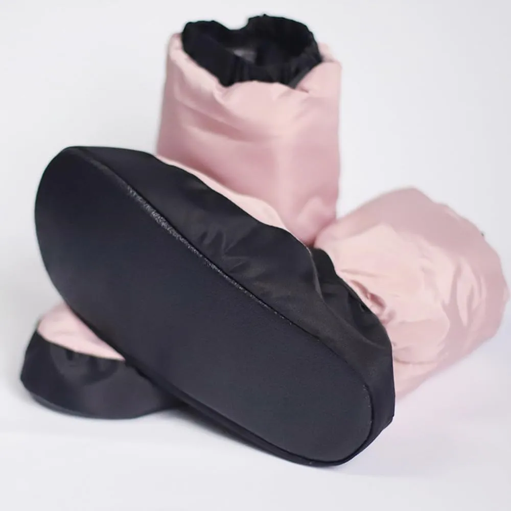 Ballet Warm Up Booties for Women, Flat Dance Shoes Ankle Boots with Strap