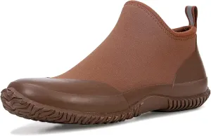 BAXINIER Waterproof Garden Shoes Mens Lightweight Low Short Rain Footwear Outdoor Neoprene Rubber Boots
