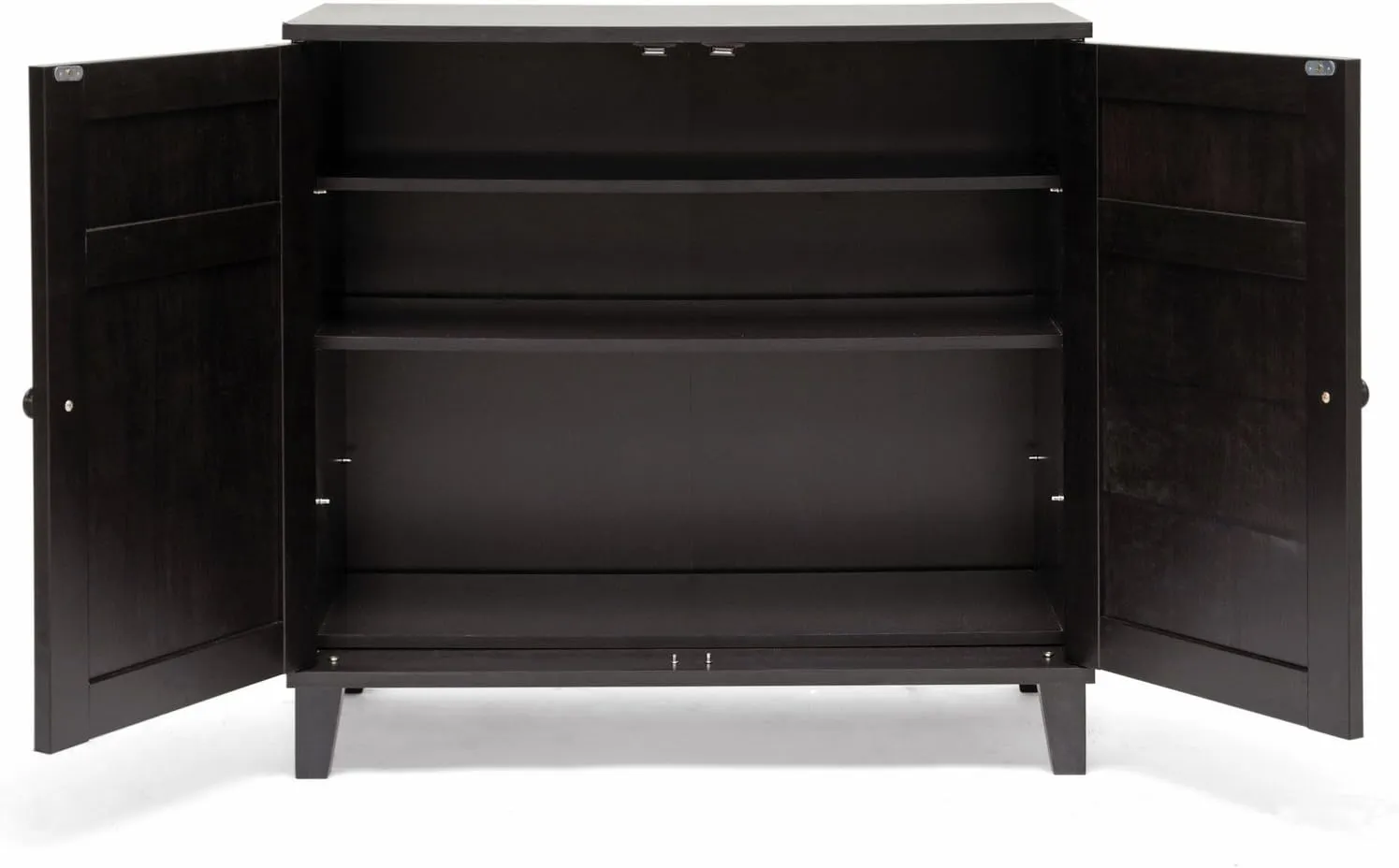 Baxton Studio Glidden Dark Brown Wood Modern Shoe Cabinet (Short)