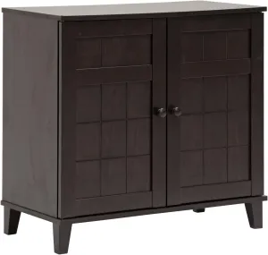 Baxton Studio Glidden Dark Brown Wood Modern Shoe Cabinet (Short)