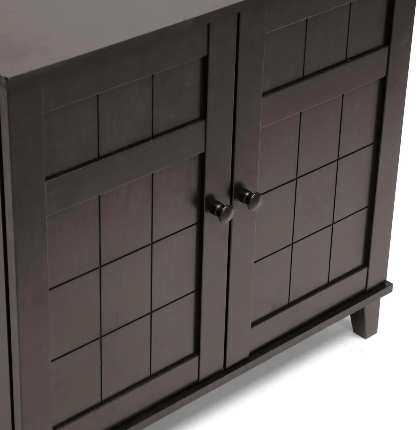 Baxton Studio Glidden Dark Brown Wood Modern Shoe Cabinet (Short)