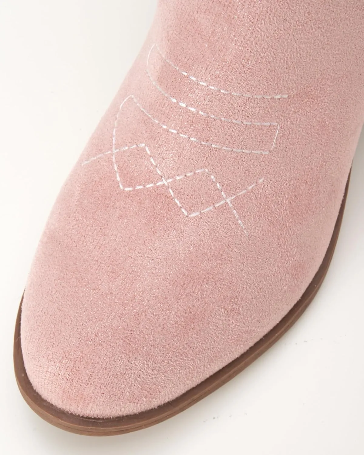 bebe Girls Cowboy Boots - Suede Ankle Booties with Fringe and Block Heels - Sparkly Shoes for Toddlers, Little and Big Girls
