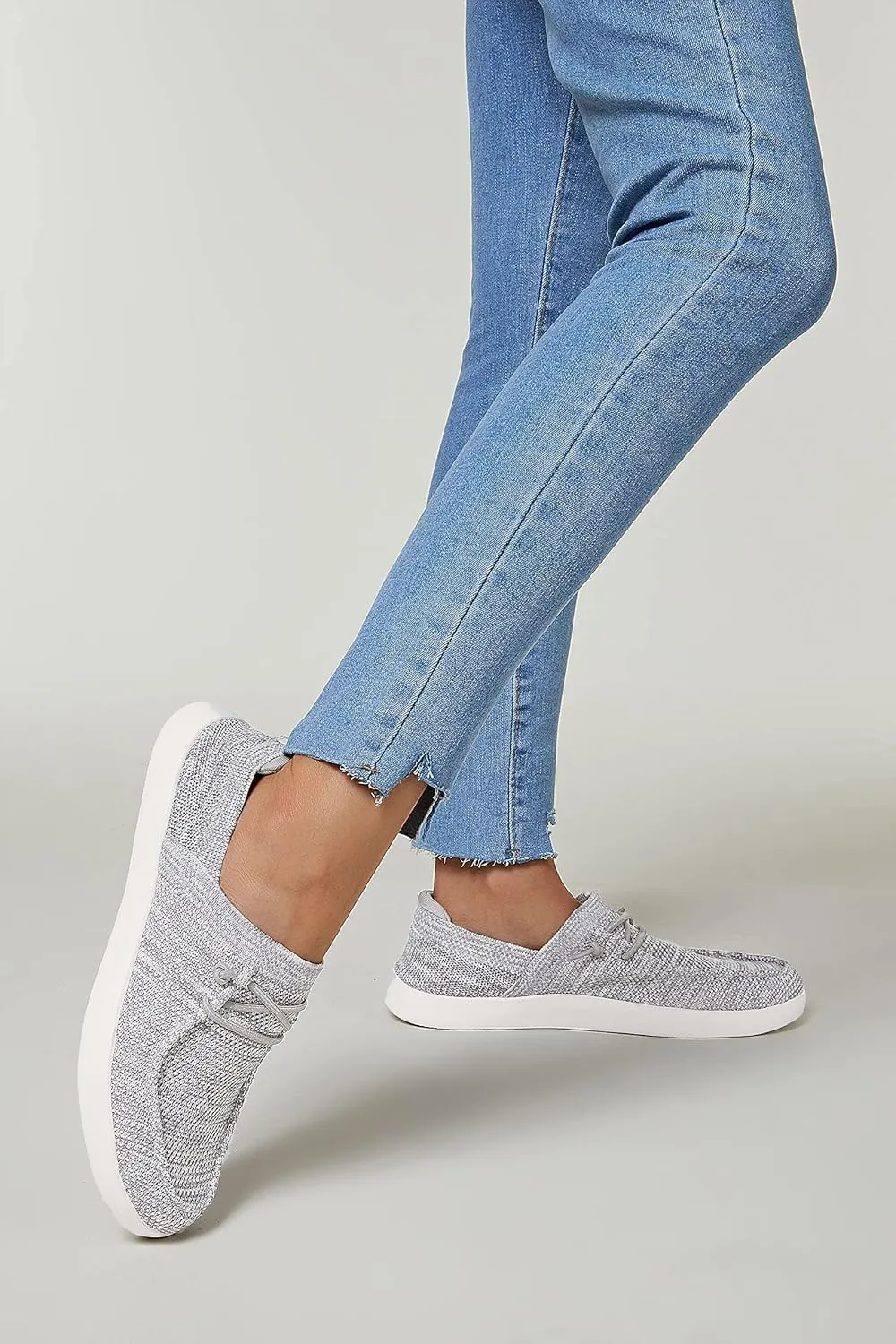 BELOS Women's Rhinestone Lace Up Loafers Shoes Comfortable Slip On Mesh Knit Walking Shoes Fashion Lightweight Sparkly Glitter Sneaker