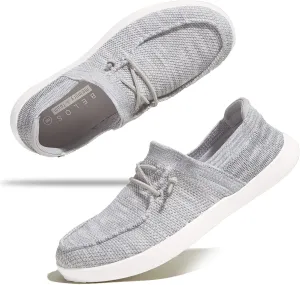 BELOS Women's Rhinestone Lace Up Loafers Shoes Comfortable Slip On Mesh Knit Walking Shoes Fashion Lightweight Sparkly Glitter Sneaker