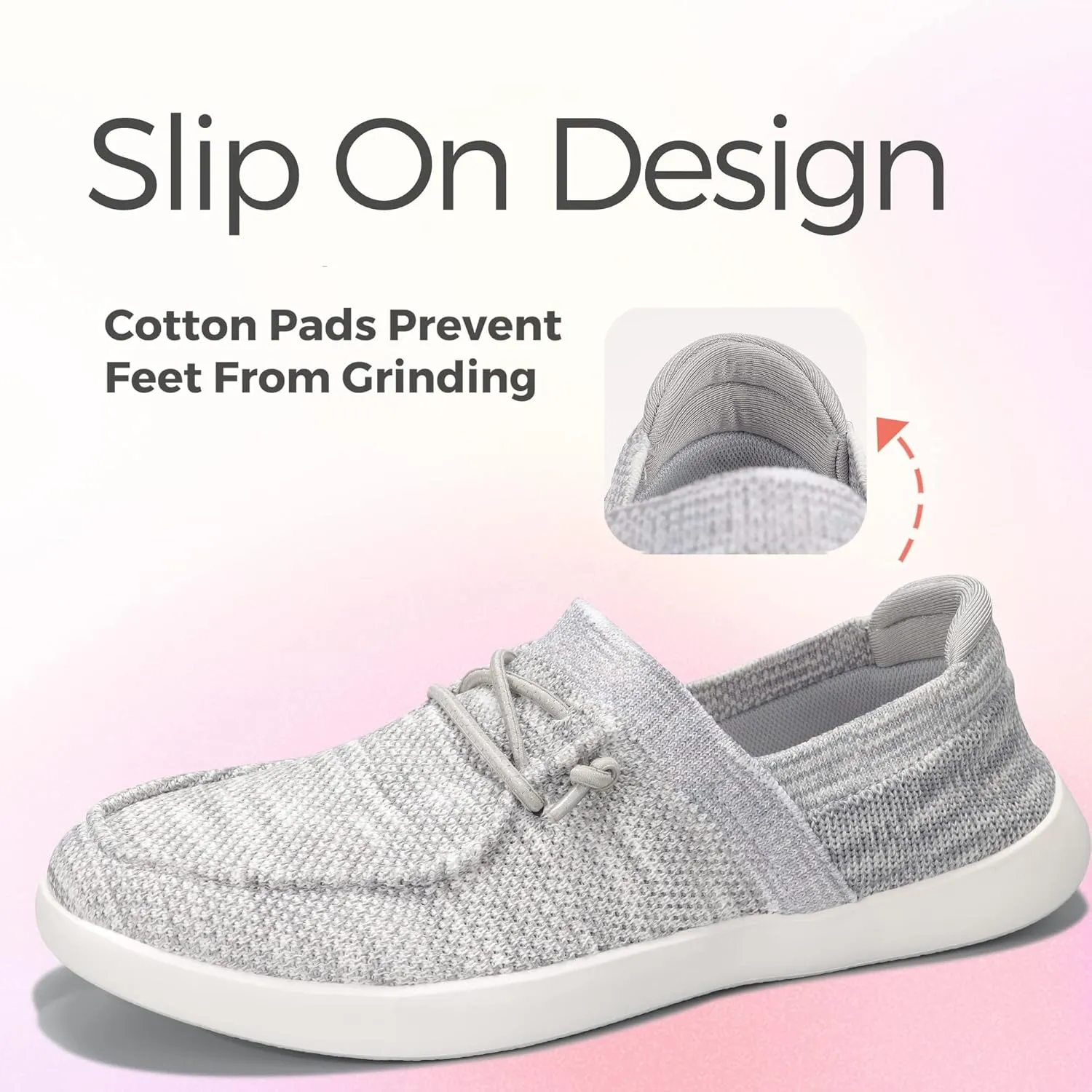 BELOS Women's Rhinestone Lace Up Loafers Shoes Comfortable Slip On Mesh Knit Walking Shoes Fashion Lightweight Sparkly Glitter Sneaker