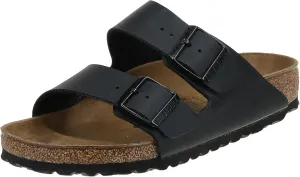 Birkenstock Women's Arizona 2 Strap Soft Cork Footbed Sandal Black 38 M EU