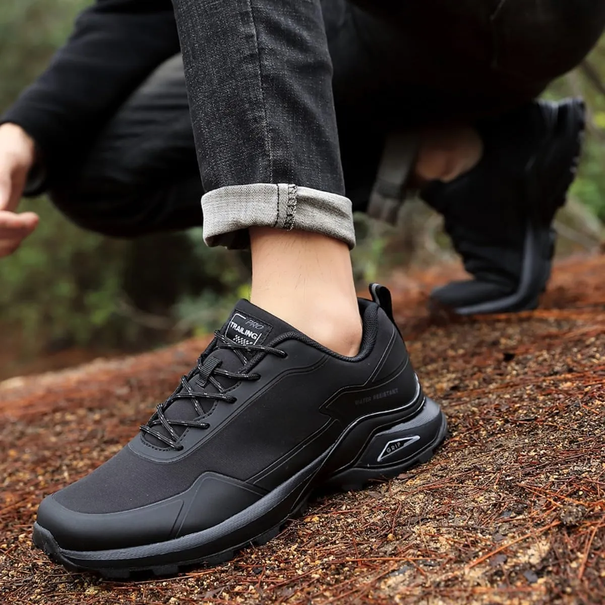 Bitiger Men's Trail Running Waterproof: Lightweight Outdoor Sneakers for Backpacking Trips