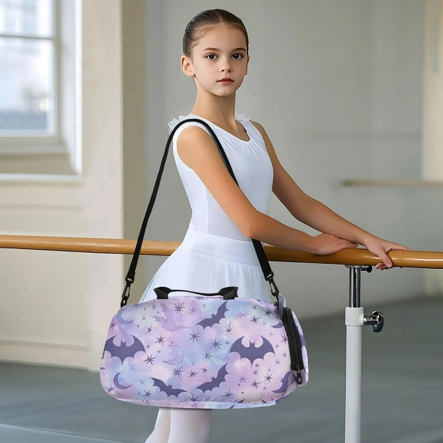 Boys Carry on Duffel Bag Toddler Weekender Bags Pastel Goth Bats Girls Tote Duffle Bags Travel Kids Luggage Sports Bag
