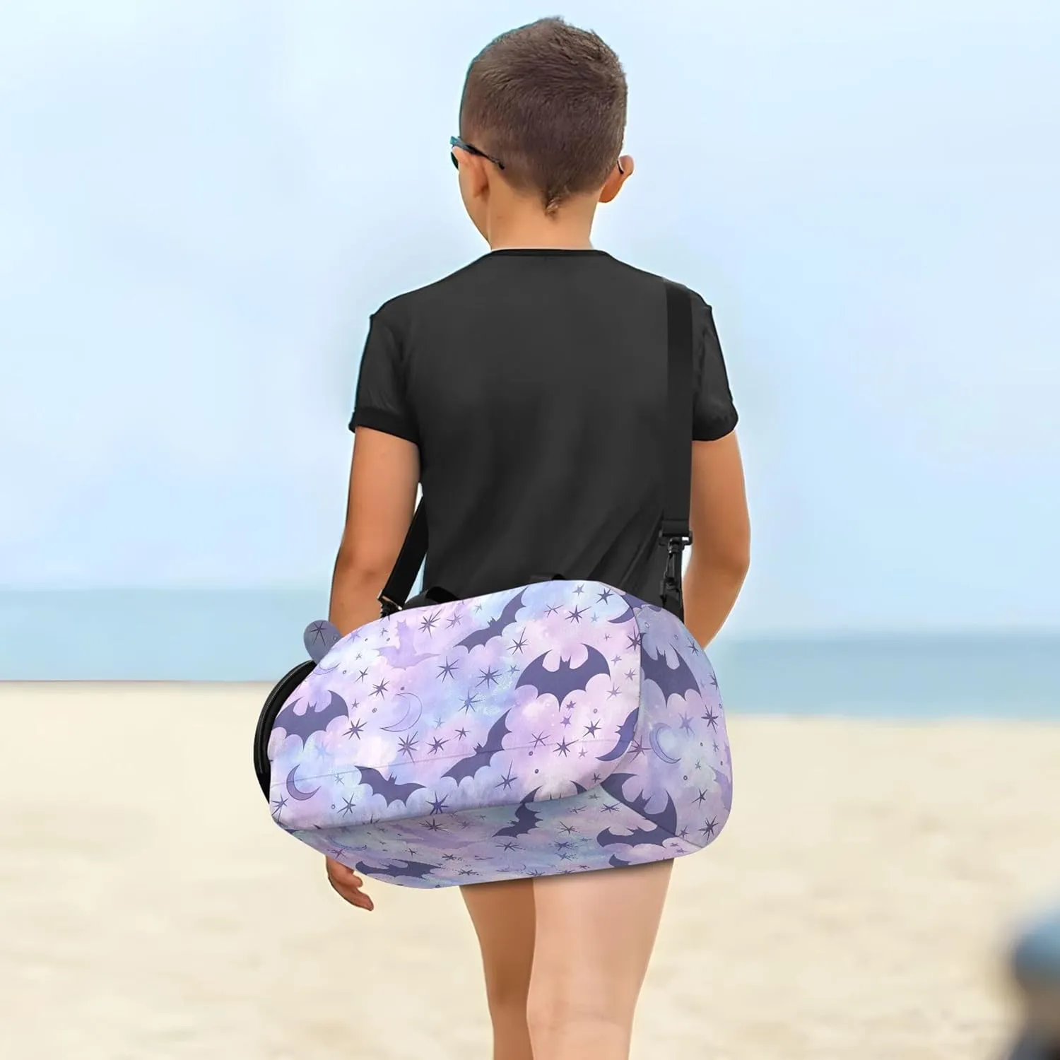Boys Carry on Duffel Bag Toddler Weekender Bags Pastel Goth Bats Girls Tote Duffle Bags Travel Kids Luggage Sports Bag