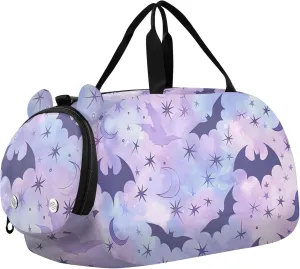 Boys Carry on Duffel Bag Toddler Weekender Bags Pastel Goth Bats Girls Tote Duffle Bags Travel Kids Luggage Sports Bag