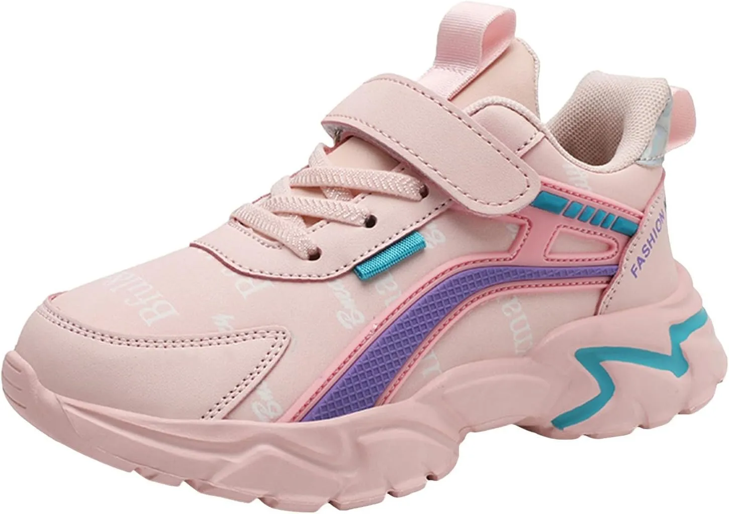 Boys Girls Running Shoes Kids Chunky Platform Toddler Sneakers Lightweight Lace Up Tennis Shoes Gym Athletic Shoes