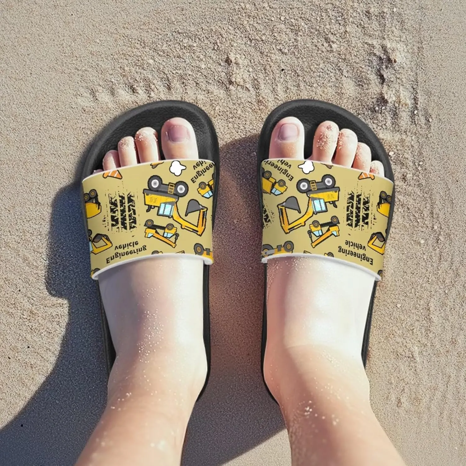 Boys Sandals with Non Slip Footbed Casual Slides Sandals Open Toes Flat