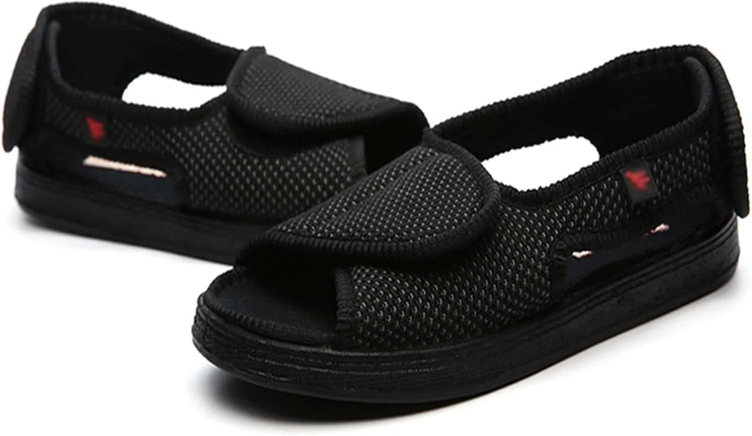 bumuam Men Diabetic Walking Sandals Edema Shoes, Extra Wide Width Arthritis&Edema Footwear Soft Breathable Indoor Slippers for Elderly Swollen Feet