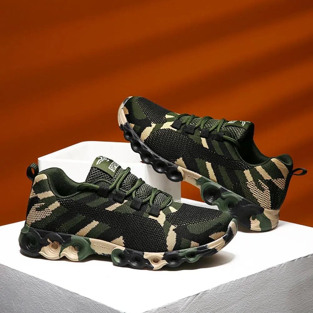 Camo Men Outdoor Sneakers Camouflage Running Shoes Male Military Training Casual Sports Rock Climbing Camping Hiking Shoe Footwear